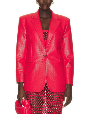 Diotima Oversized Red Hibiscus Blazer Size 3